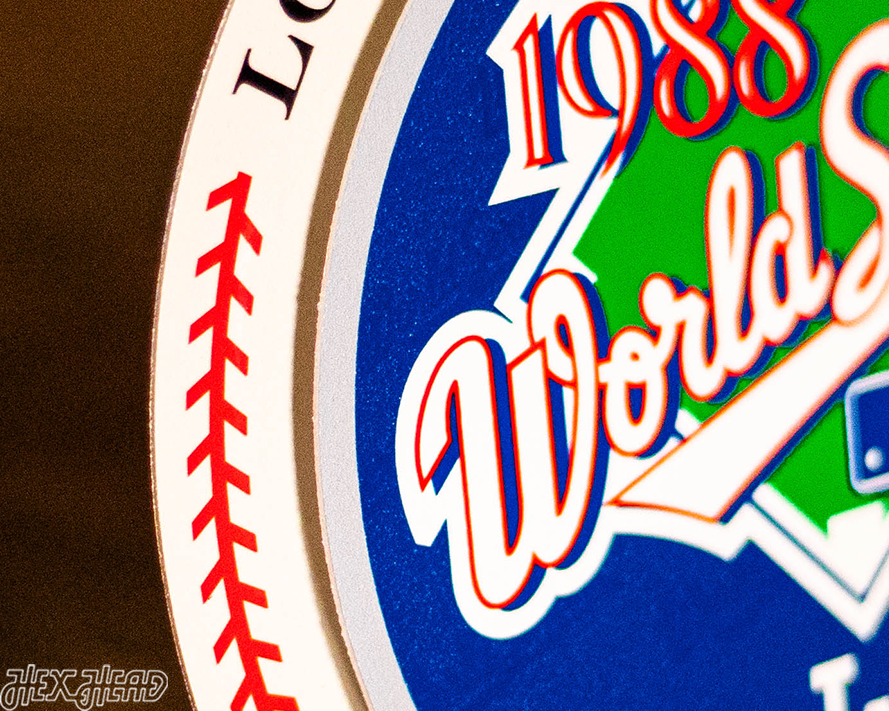 Los Angeles Dodgers 1988 World Series "Double Play" On the Shelf or on the Wall Art