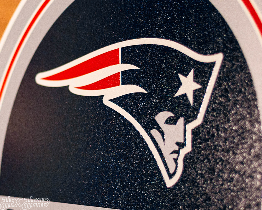 New England Patriots Personalized Monogram Metal Art