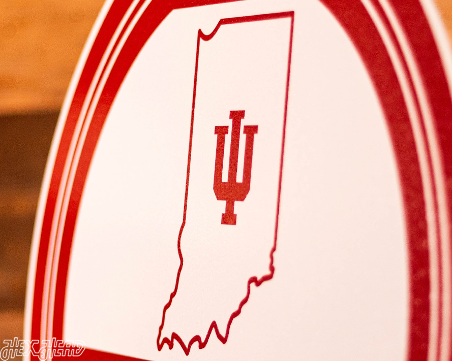 Indiana Hoosiers Personalized Monogram Metal Art