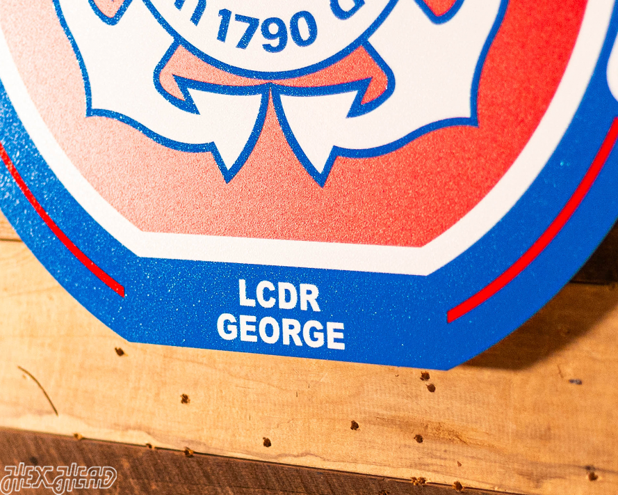 VARSITY Collection- SINGLE Layer United States Coast Guard Metal Wall Art