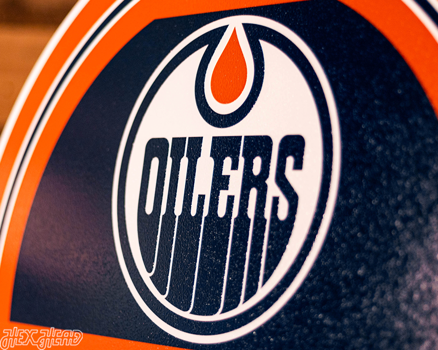 Edmonton Oilers Personalized Monogram Metal Art