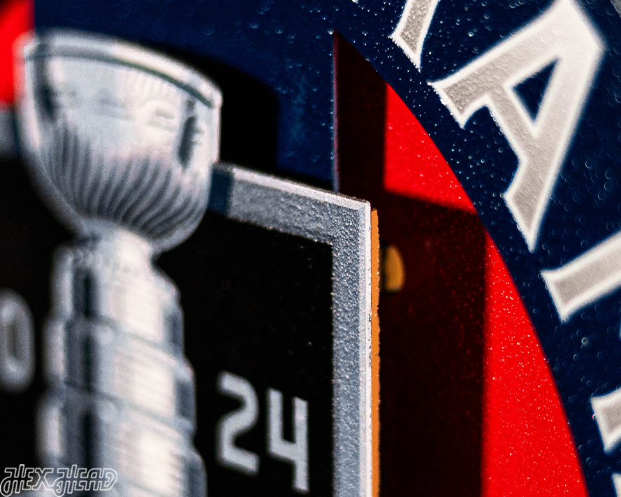 12" Florida Panthers HEX HEAD EXCLUSIVE Design 2024 Champions 3D Metal Wall Art