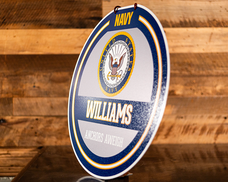 United States Navy Personalized Monogram Metal Art