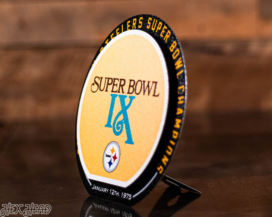 Pittsburgh Steelers "1975" Super Bowl "Double Play" On the Shelf or on the Wall Art