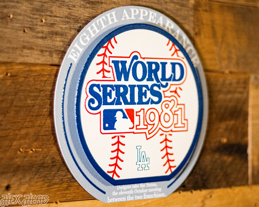 Los Angeles Dodgers 1981 World Series "Double Play" On the Shelf or on the Wall Art