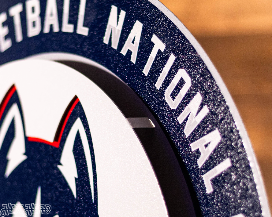 Connecticut UCONN Huskies DYNASTY- Men's Basketball Championships w/ Replaceable Icon Plate 3D Vintage Metal Wall Art