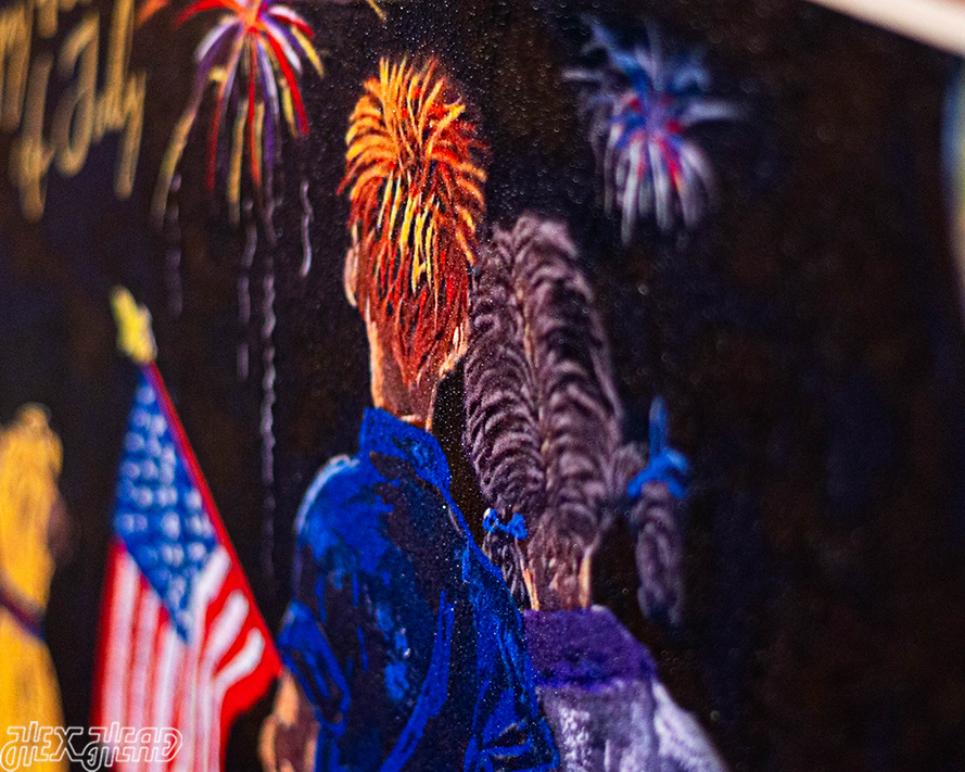 4th Of July Hex Head ORIGINAL Single Layer Metal Wall Art