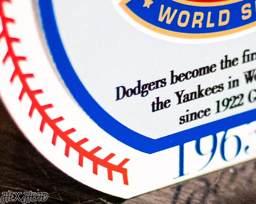 Los Angeles Dodgers 1963 World Series "Double Play" On the Shelf or on the Wall Art
