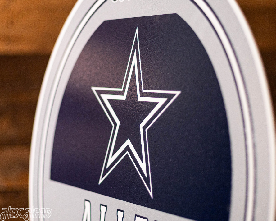 Dallas Cowboys Personalized Monogram Metal Art