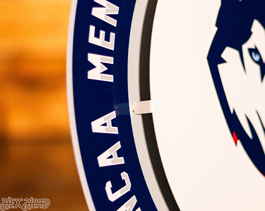 Connecticut UCONN Huskies DYNASTY- Men's Basketball Championships w/ Replaceable Icon Plate 3D Vintage Metal Wall Art