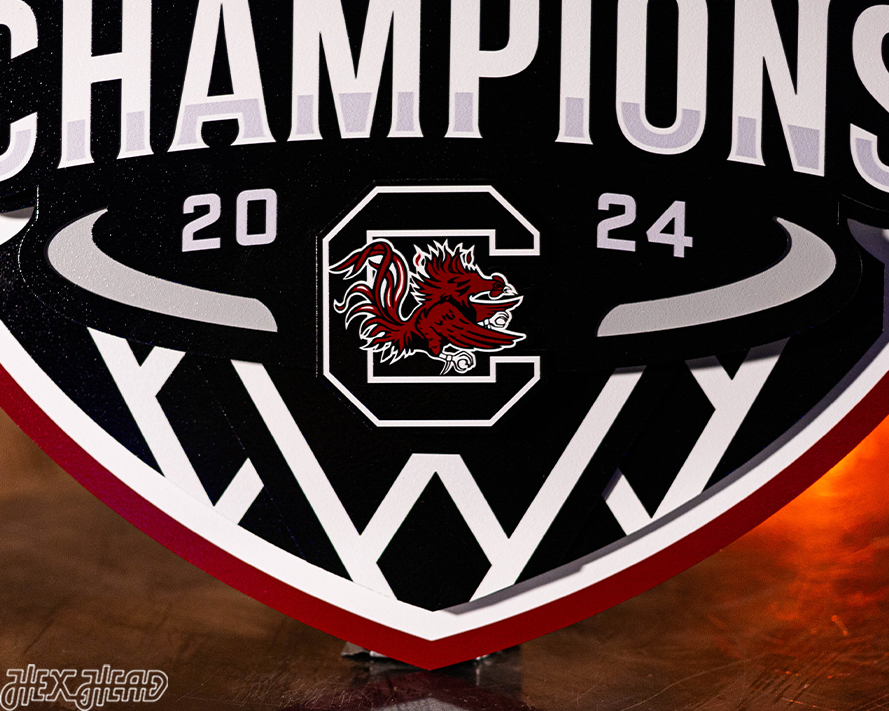 South Carolina Gamecocks 2024 National Champions 3D Metal Wall Art