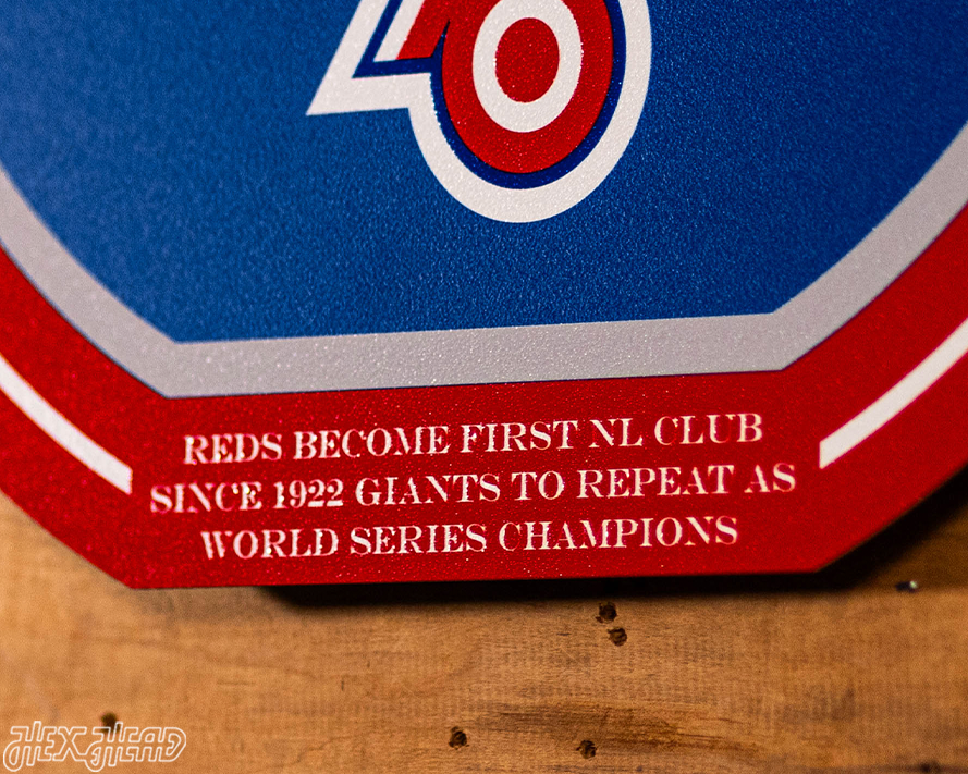 VARSITY Collection- SINGLE Layer 1976 World Series Cincinnati Reds Metal Wall Art