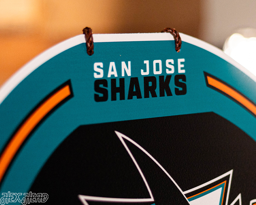 San Jose Sharks Personalized Monogram Metal Art