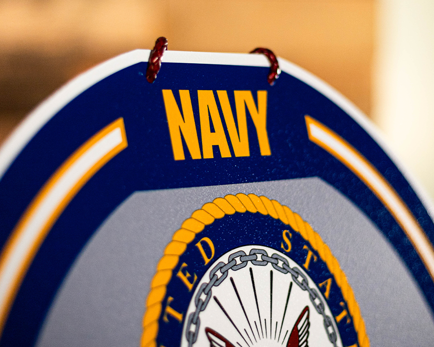 United States Navy Personalized Monogram Metal Art