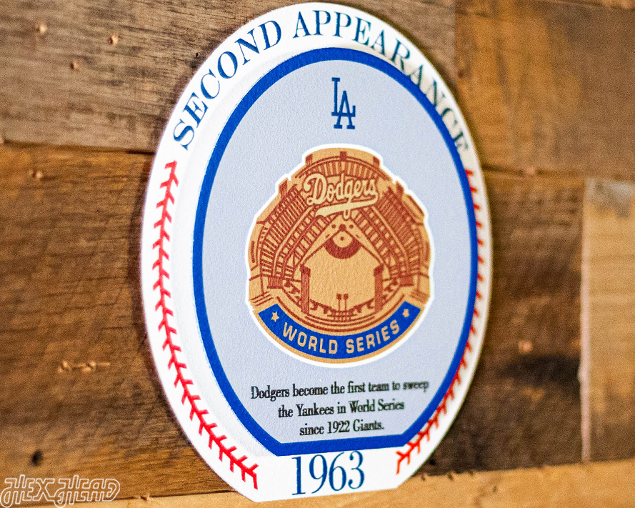 Los Angeles Dodgers 1963 World Series "Double Play" On the Shelf or on the Wall Art