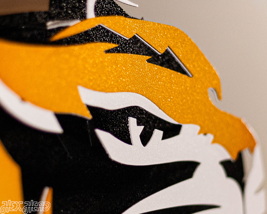 Missouri Tiger Head 3D Vintage Metal Wall Art