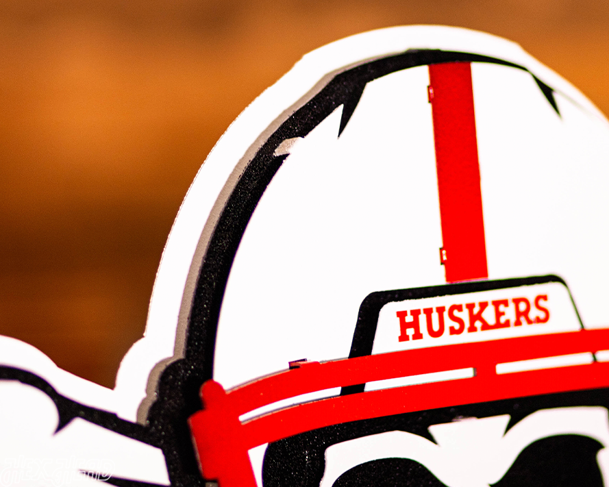 Nebraska Huskers "BLACKSHIRTS" 3D Vintage Metal Wall Art