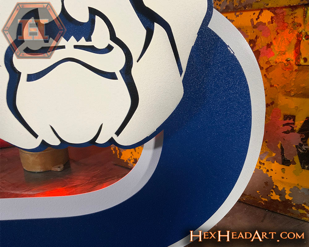 Butler HEX HEAD ORIGINAL " B with Bulldog" 3D Metal Wall Art