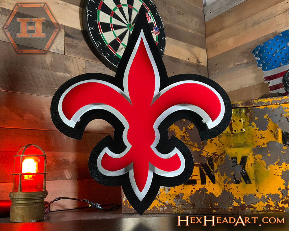 Fleur De Lis LOUISVILLE 3D Vintage Metal Wall Art