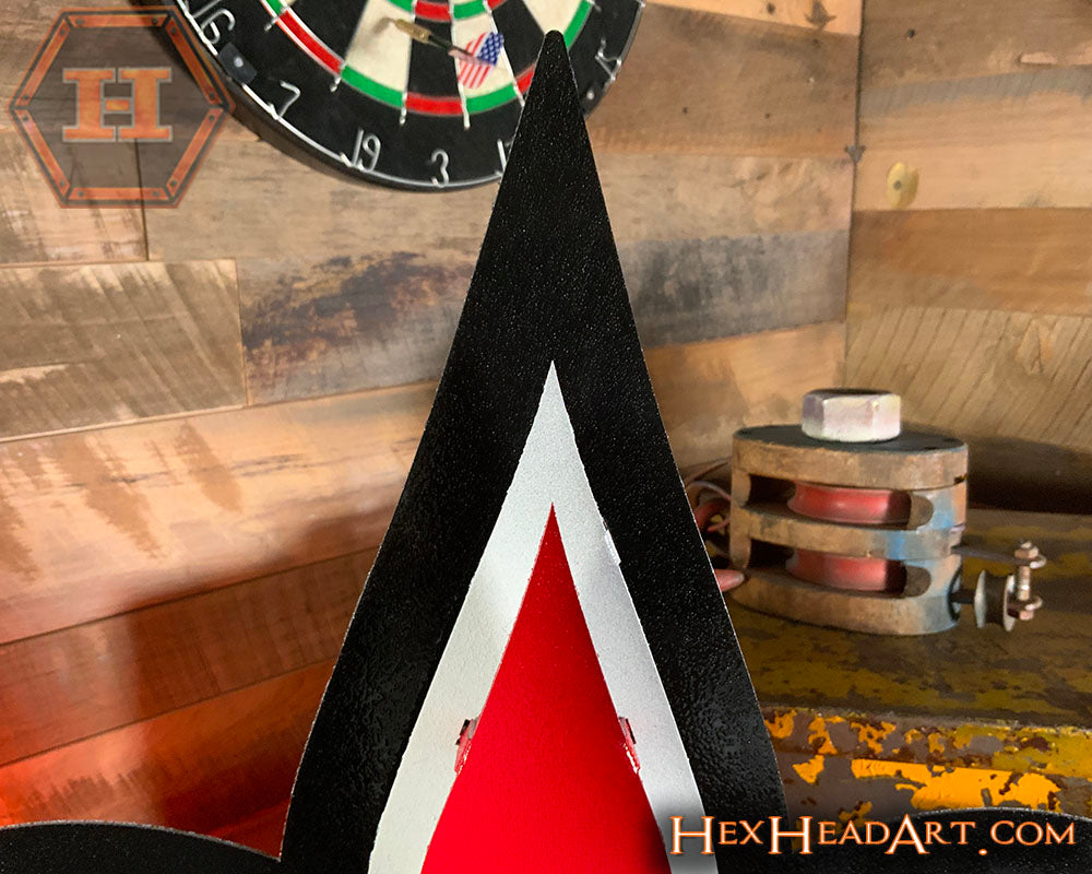 Fleur De Lis LOUISVILLE 3D Vintage Metal Wall Art