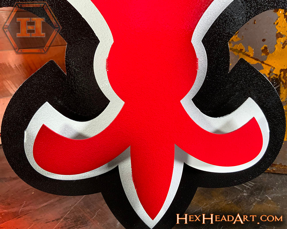 Fleur De Lis LOUISVILLE 3D Vintage Metal Wall Art