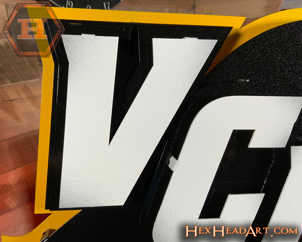 Virginia Commonwealth Rams "VCU RAM" 3D Vintage Metal Wall Art