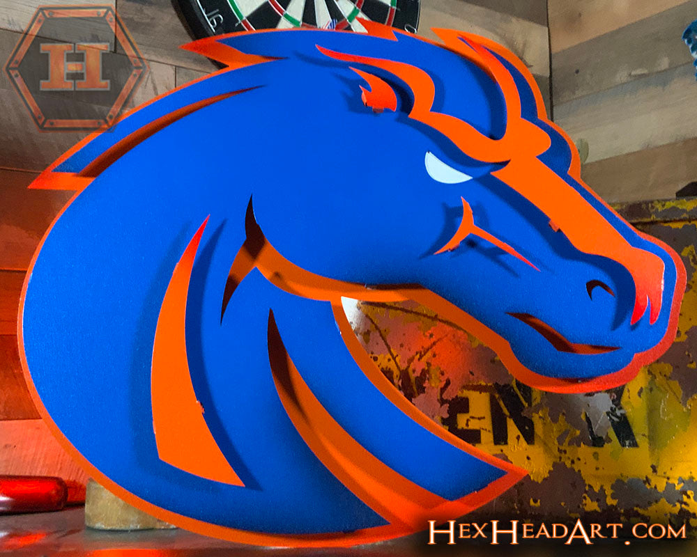 Denver Broncos Metal Wall Art – Hex Head Art