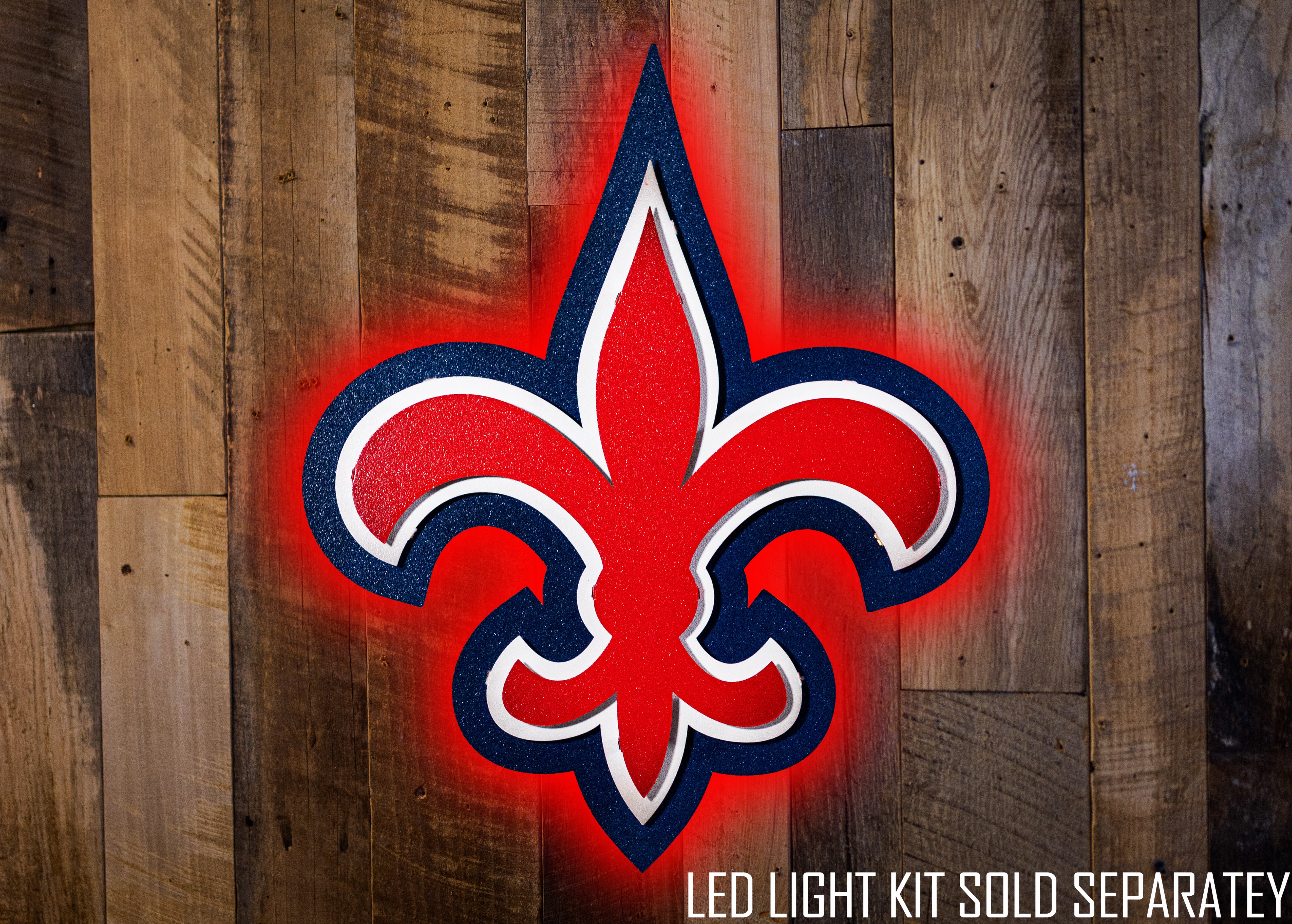 Fleur De Lis ST LOUIS 3D Vintage Metal Wall Art