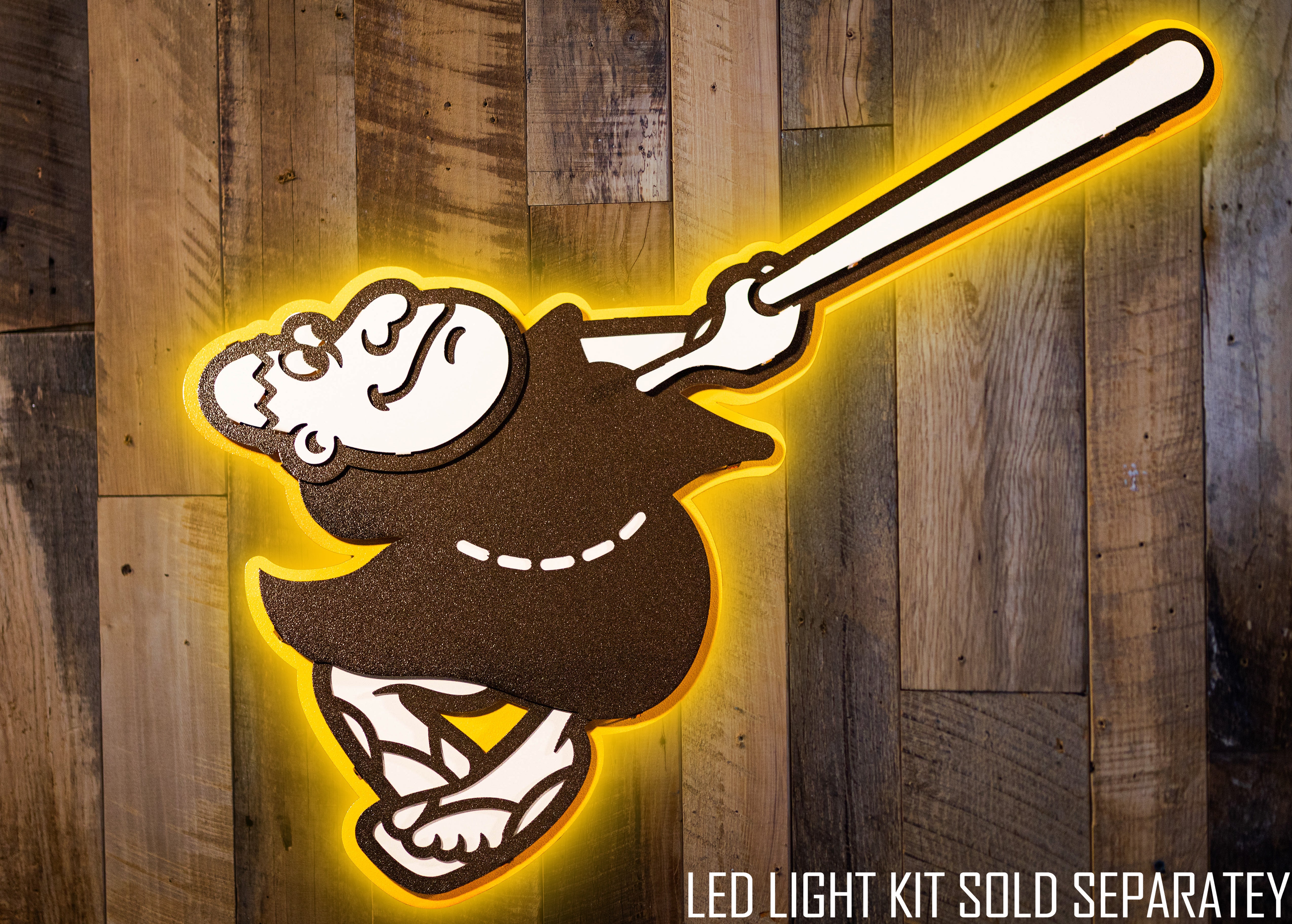 San Diego Padres "Swinging Friar" 3D Vintage Metal Wall Art