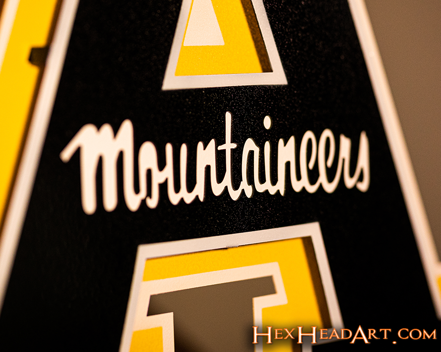 Appalachian State Mountaineers Logo 3D Vintage Metal Wall Art