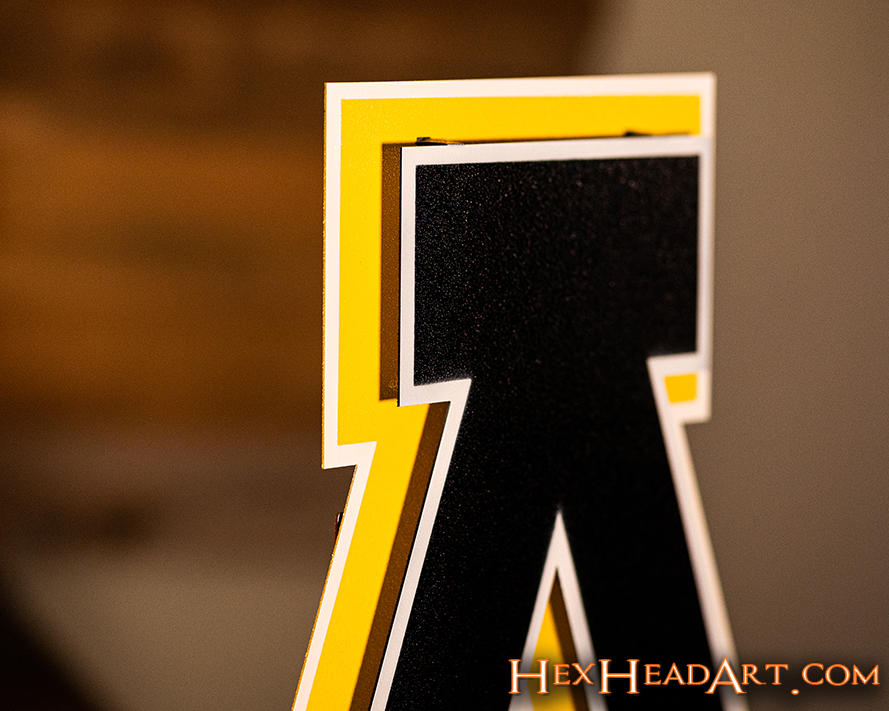 Appalachian State Mountaineers Logo 3D Vintage Metal Wall Art