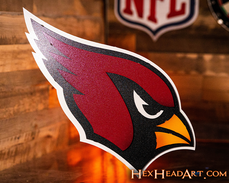 Arizona Cardinals Mascot 3D Vintage Metal Wall Art