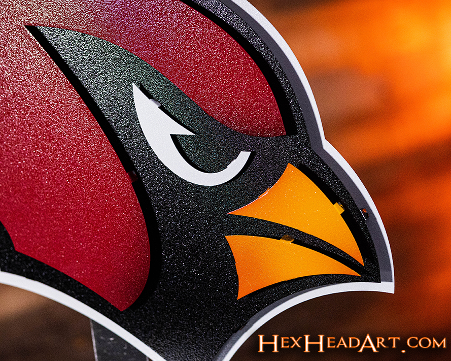 Arizona Cardinals Mascot 3D Vintage Metal Wall Art