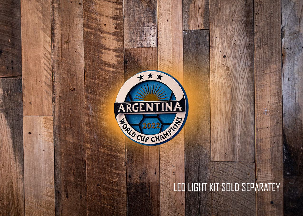 Argentina World Cup 2022 Champions Gift Size 3D Metal Wall Art