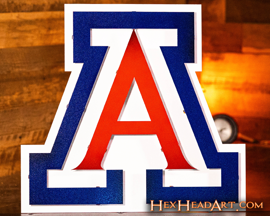 Arizona Wildcats "A" 3D Vintage Metal Wall Art