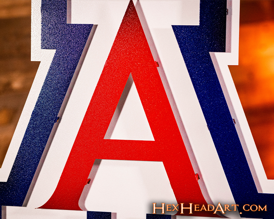 Arizona Wildcats  "A" 3D Vintage Metal Wall Art