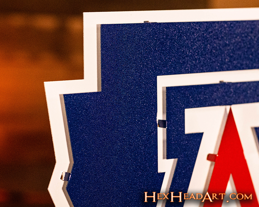 Arizona Wildcats "A on STATE" 3D Vintage Metal Wall Art
