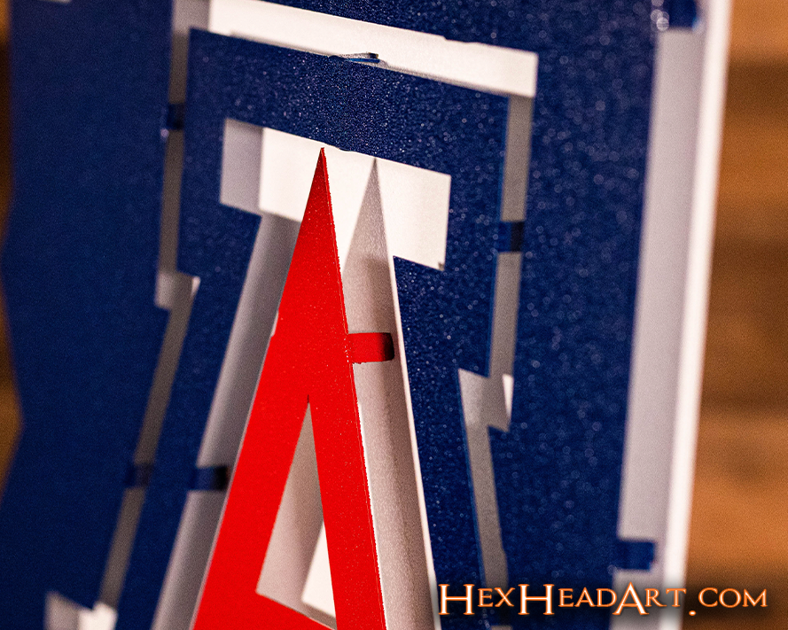 Arizona Wildcats "A on STATE" 3D Vintage Metal Wall Art