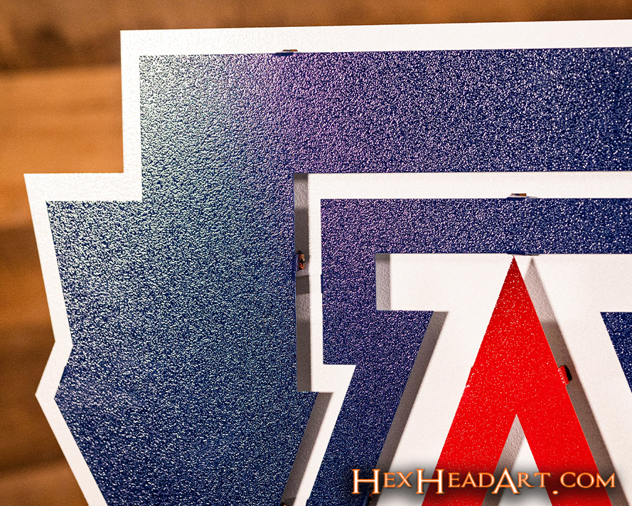 Arizona Wildcats "A on STATE" 3D Vintage Metal Wall Art