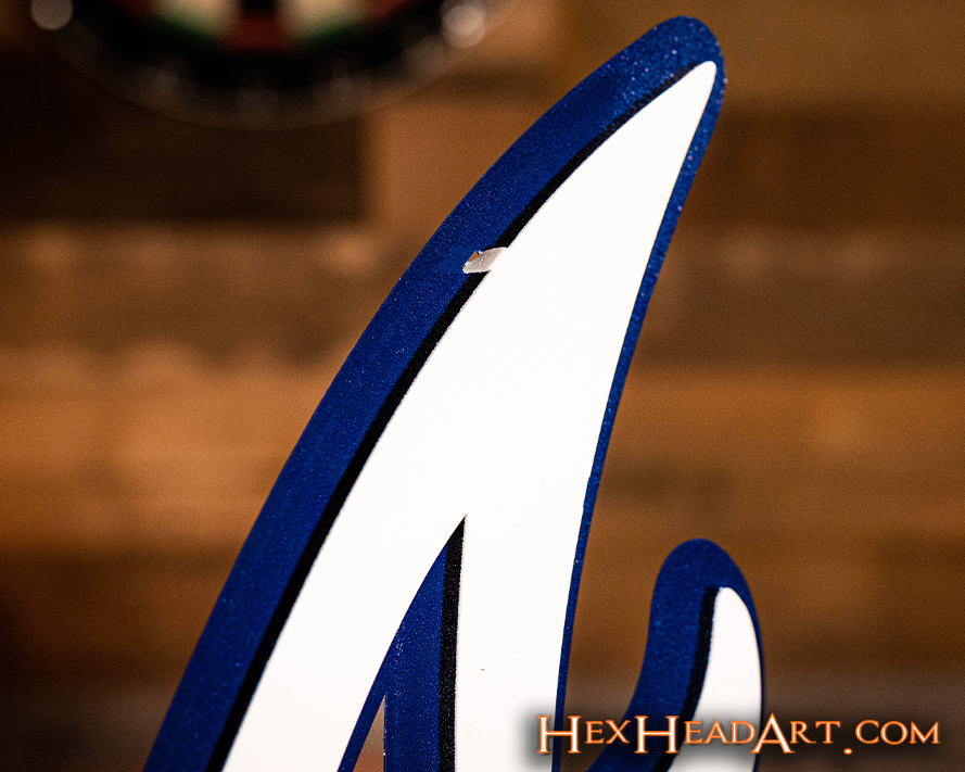 Atlanta Braves White on Blue "A" 3D Metal Wall Art