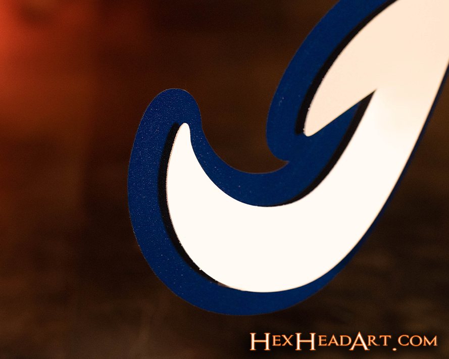 Atlanta Braves White on Blue "A" 3D Metal Wall Art