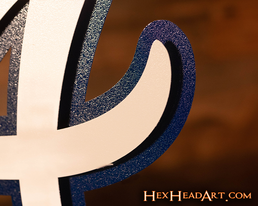 Atlanta Braves White on Blue "A" 3D Metal Wall Art