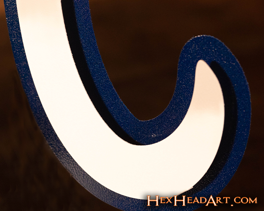 Atlanta Braves White on Blue "A" 3D Metal Wall Art