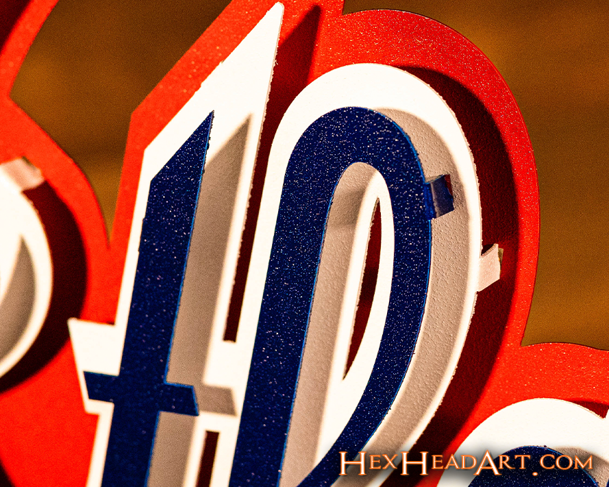 Atlanta Braves Script "ATLANTA" 3D Metal Wall Art