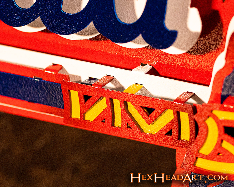 Atlanta Braves Script "ATLANTA" 3D Metal Wall Art