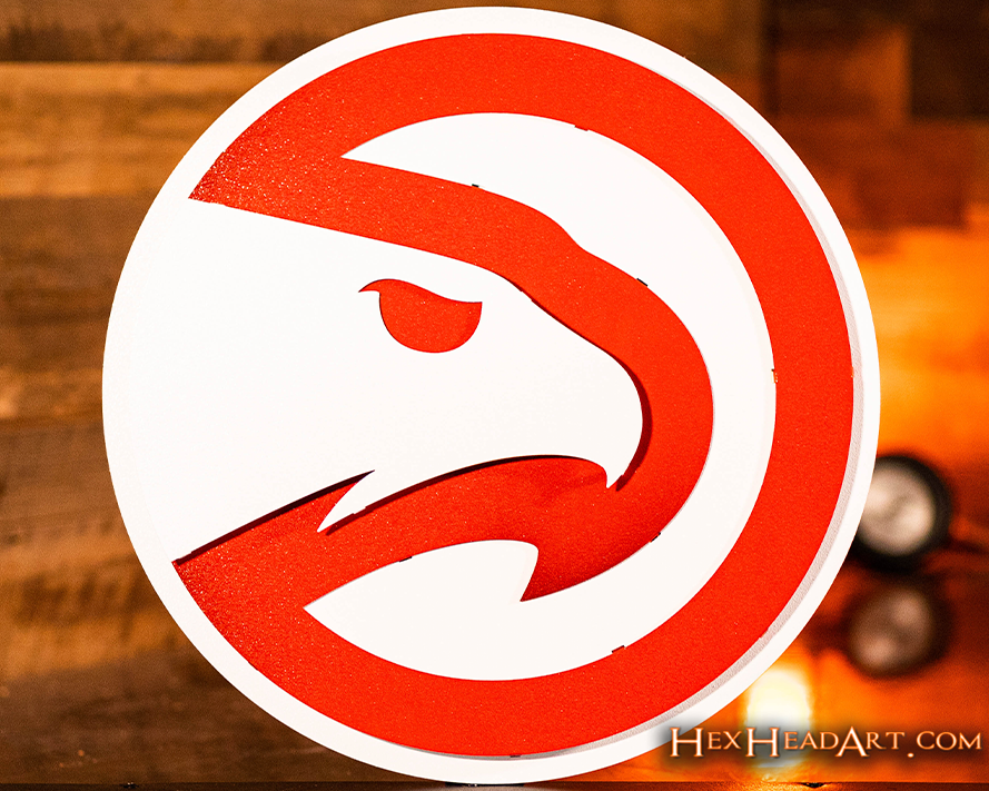 Atlanta Hawks 3D Vintage Metal Wall Art