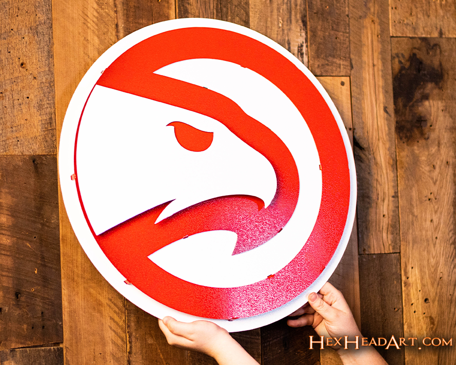 Atlanta Hawks 3D Vintage Metal Wall Art