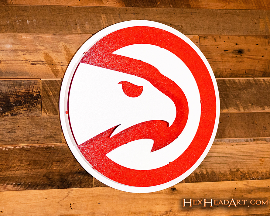 Atlanta Hawks 3D Vintage Metal Wall Art