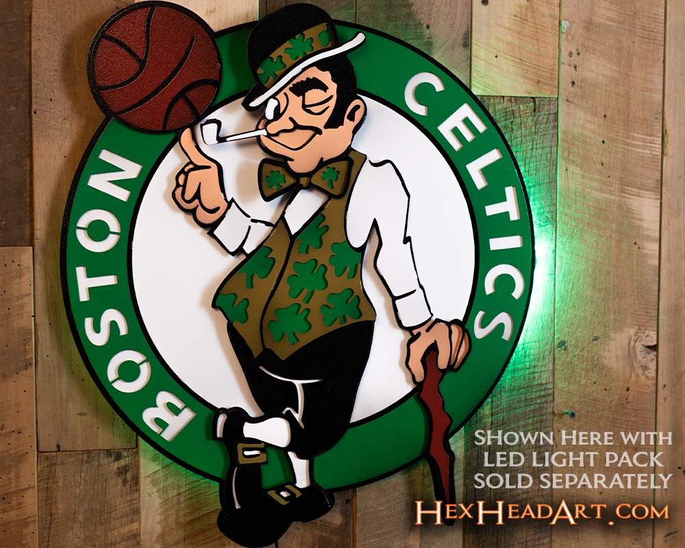 Boston Celtics NBA 3D Vintage Metal Wall Art