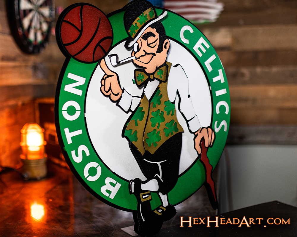 Boston Celtics NBA 3D Vintage Metal Wall Art
